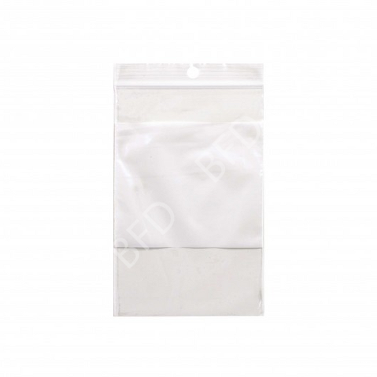 Reclosable Poly Pound Bags With 5mm Peg Hole - White Block, 2W - 9 x 12", 1000 pcs