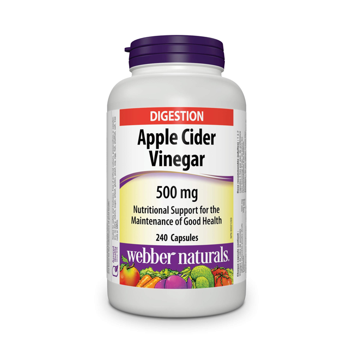 Webber Naturals Apple Cider Vinegar 500mg 240caps 苹果醋500毫克 240粒