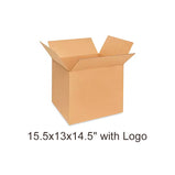 15.5x13x14.5" with Logo Corrugated Boxes