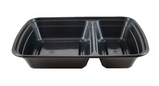 LR LT-32 32oz. 2-Compartment Rectangular Container Combo, 150 SETS