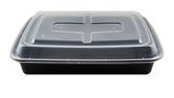 LR JF-58, 58oz Rectangular Microwavable Container with Lid - 150/Case