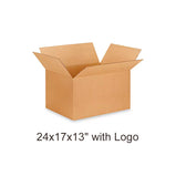 24x17x13" with Logo Corrugated Boxes