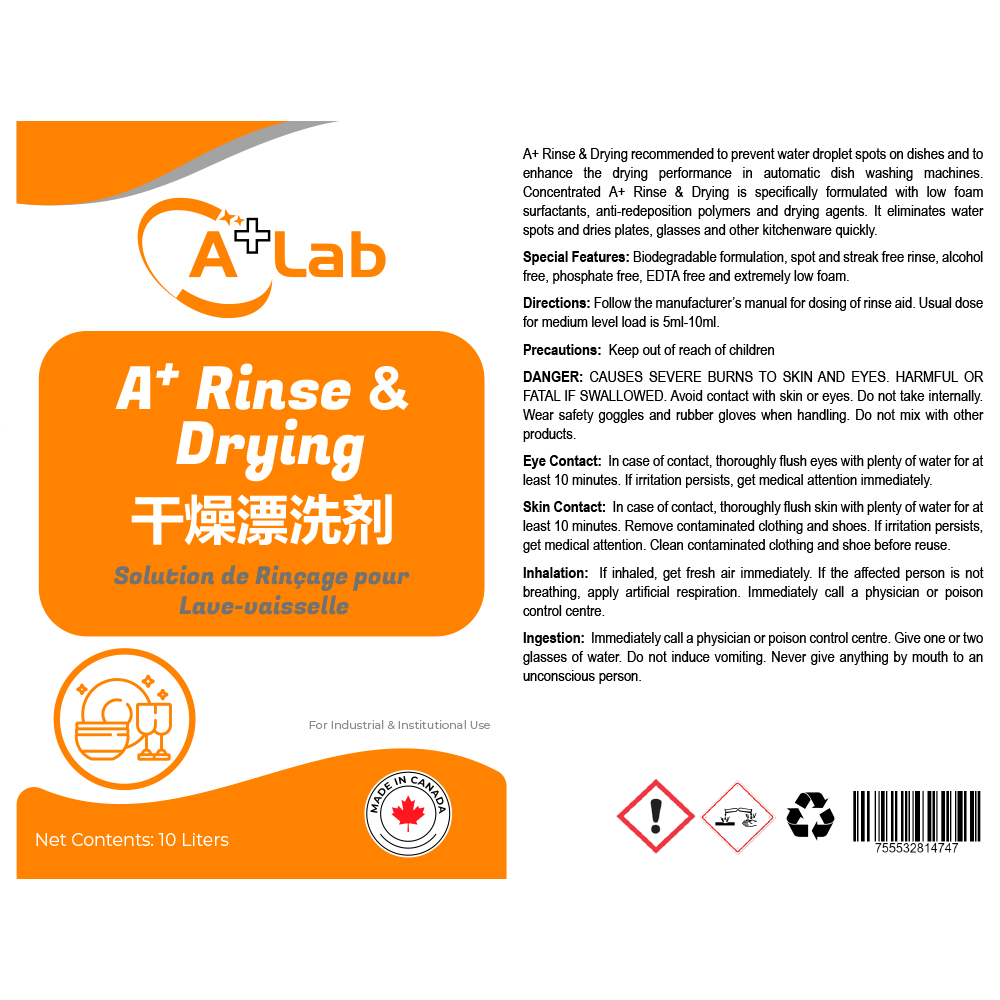 For Rinse Only Lab Label A+Lab Rinse And Drying, 2 X 10L – GogoMax
