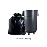 Black Garbage Bags 35" x 50", Strong