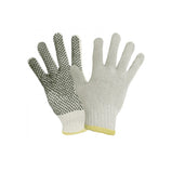 COTTON GLOVE, PVC DOT PALM - ONE SIZE,  12 Pairs