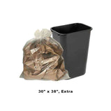 Clear Garbage Bags 30" x 38", Extra