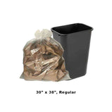 Clear Garbage Bags 30" x 38", Regular