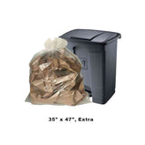 Clear Garbage Bags 35" x 47", Extra