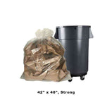 Clear Garbage Bags 42" x 48", Strong