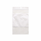 Reclosable Poly Pound Bags With 5mm Peg Hole - White Block, 2W - 8 x 8", 1000 pcs