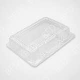 HQ-23 Clear Hinged Container, 205x150x85mm, 500EA/Box